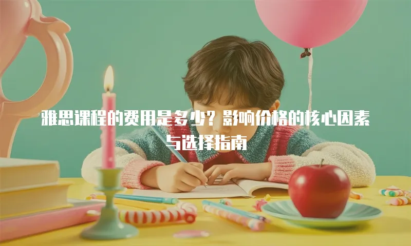 雅思课程的费用是多少？影响价格的核心因素与选择指南  