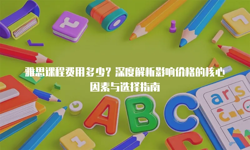 雅思课程费用多少？深度解析影响价格的核心因素与选择指南