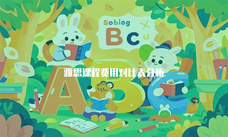 雅思课程费用对比表分析