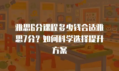 雅思6分课程多少钱合适雅思7分？如何科学选择提升方案