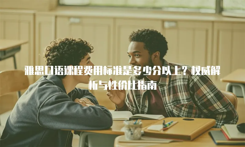 雅思口语课程费用标准是多少分以上？权威解析与性价比指南