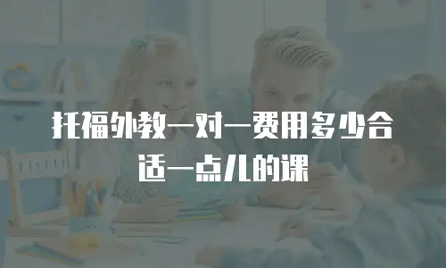 托福外教一对一费用多少合适一点儿的课