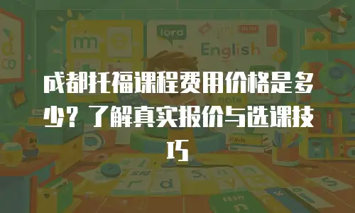 成都托福课程费用价格是多少？了解真实报价与选课技巧