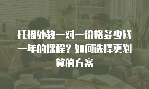 托福外教一对一价格多少钱一年的课程？如何选择更划算的方案