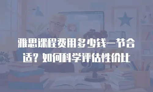 雅思课程费用多少钱一节合适？如何科学评估性价比