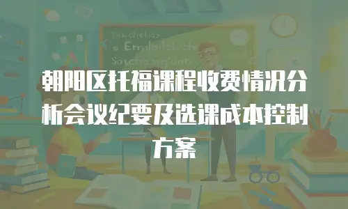 朝阳区托福课程收费情况分析会议纪要及选课成本控制方案