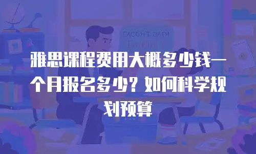 雅思课程费用大概多少钱一个月报名多少？如何科学规划预算