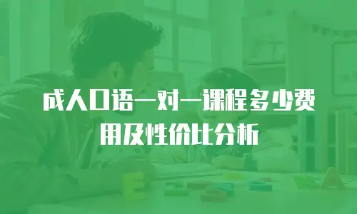 成人口语一对一课程多少费用及性价比分析