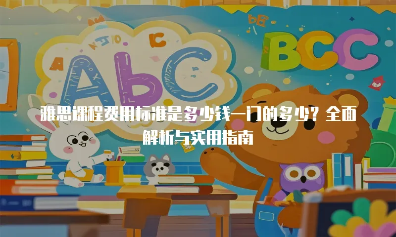 雅思课程费用标准是多少钱一门的多少？全面解析与实用指南