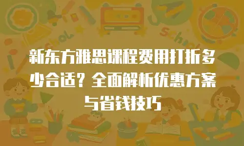 新东方雅思课程费用打折多少合适？全面解析优惠方案与省钱技巧