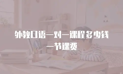 外教口语一对一课程多少钱一节课费