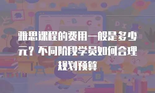 雅思课程的费用一般是多少元？不同阶段学员如何合理规划预算
