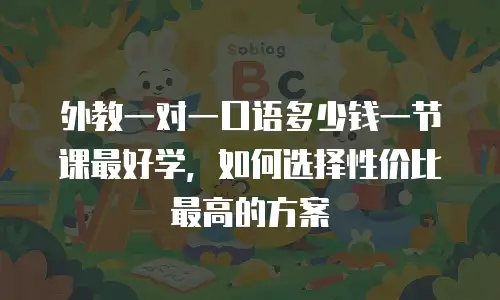 外教一对一口语多少钱一节课最好学，如何选择性价比最高的方案