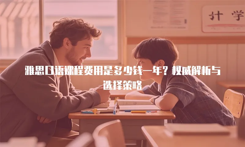 雅思口语课程费用是多少钱一年？权威解析与选择策略  