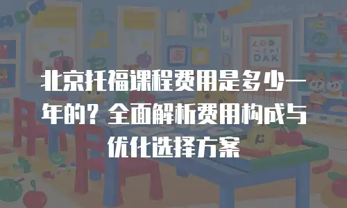 北京托福课程费用是多少一年的？全面解析费用构成与优化选择方案