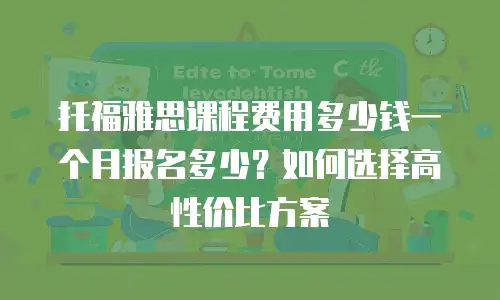 托福雅思课程费用多少钱一个月报名多少？如何选择高性价比方案