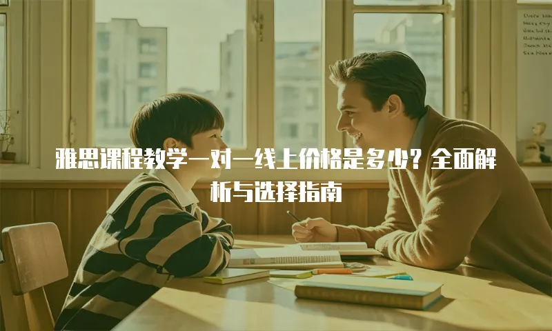 雅思课程教学一对一线上价格是多少？全面解析与选择指南