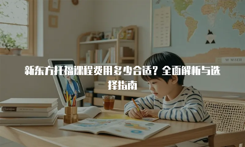 新东方托福课程费用多少合适？全面解析与选择指南