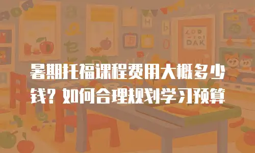 暑期托福课程费用大概多少钱？如何合理规划学习预算