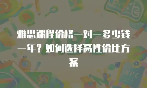 雅思课程价格一对一多少钱一年？如何选择高性价比方案