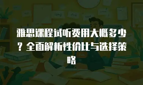 雅思课程试听费用大概多少？全面解析性价比与选择策略