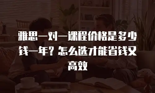 雅思一对一课程价格是多少钱一年？怎么选才能省钱又高效