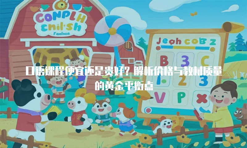 口语课程便宜还是贵好？解析价格与教材质量的黄金平衡点