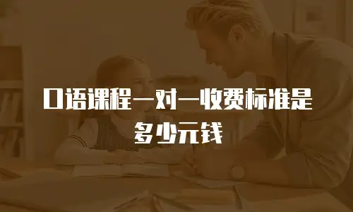 口语课程一对一收费标准是多少元钱