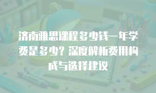 济南雅思课程多少钱一年学费是多少？深度解析费用构成与选择建议