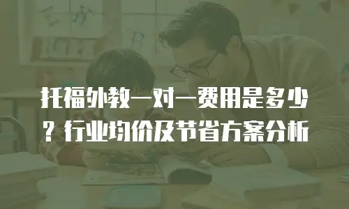 托福外教一对一费用是多少？行业均价及节省方案分析