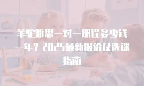 羊驼雅思一对一课程多少钱一年？2025最新报价及选课指南