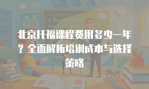 北京托福课程费用多少一年？全面解析培训成本与选择策略