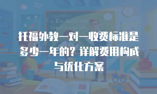 托福外教一对一收费标准是多少一年的？详解费用构成与优化方案
