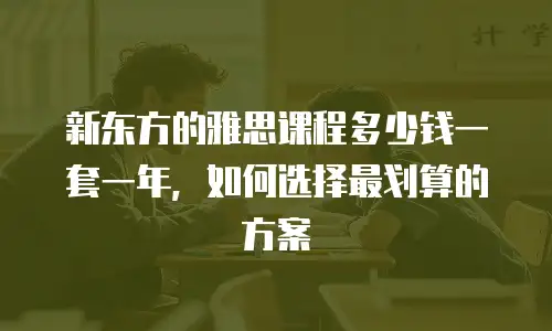 新东方的雅思课程多少钱一套一年，如何选择最划算的方案