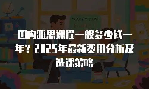 国内雅思课程一般多少钱一年？2025年最新费用分析及选课策略