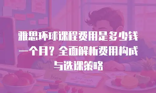 雅思环球课程费用是多少钱一个月？全面解析费用构成与选课策略