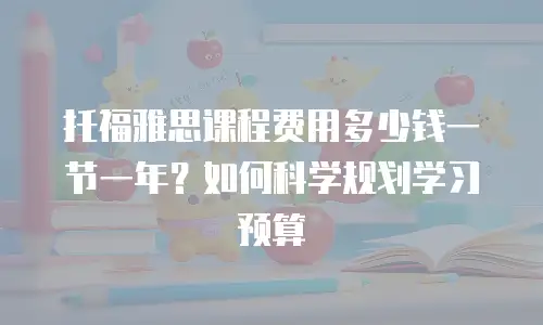 托福雅思课程费用多少钱一节一年？如何科学规划学习预算