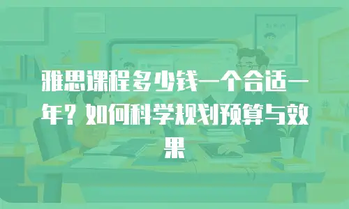 雅思课程多少钱一个合适一年？如何科学规划预算与效果
