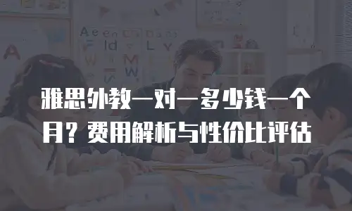 雅思外教一对一多少钱一个月？费用解析与性价比评估