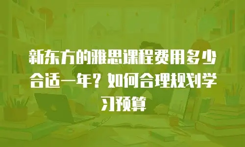 新东方的雅思课程费用多少合适一年？如何合理规划学习预算