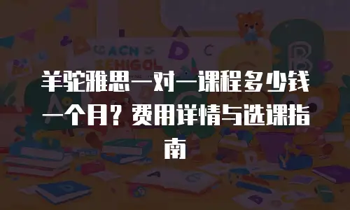羊驼雅思一对一课程多少钱一个月？费用详情与选课指南