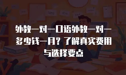 外教一对一口语外教一对一多少钱一月？了解真实费用与选择要点