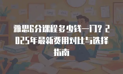 雅思6分课程多少钱一门？2025年最新费用对比与选择指南