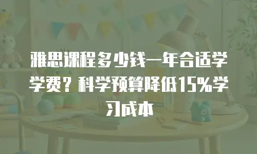 雅思课程多少钱一年合适学学费？科学预算降低15%学习成本
