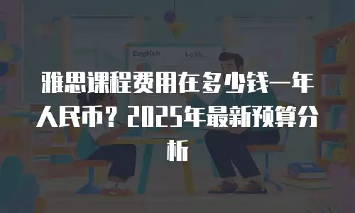 雅思课程费用在多少钱一年人民币？2025年最新预算分析
