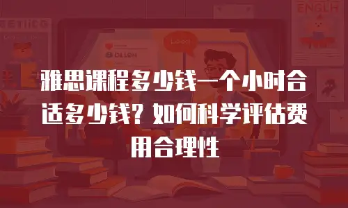 雅思课程多少钱一个小时合适多少钱？如何科学评估费用合理性