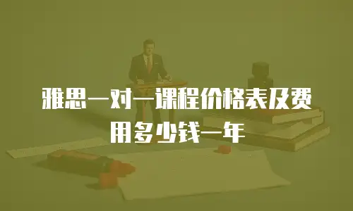 雅思一对一课程价格表及费用多少钱一年
