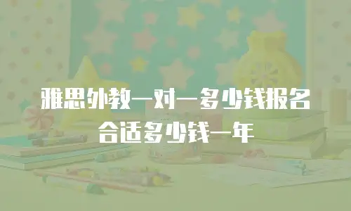 雅思外教一对一多少钱报名合适多少钱一年