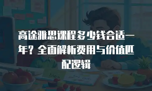 高途雅思课程多少钱合适一年？全面解析费用与价值匹配逻辑