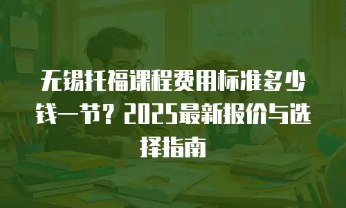无锡托福课程费用标准多少钱一节？2025最新报价与选择指南